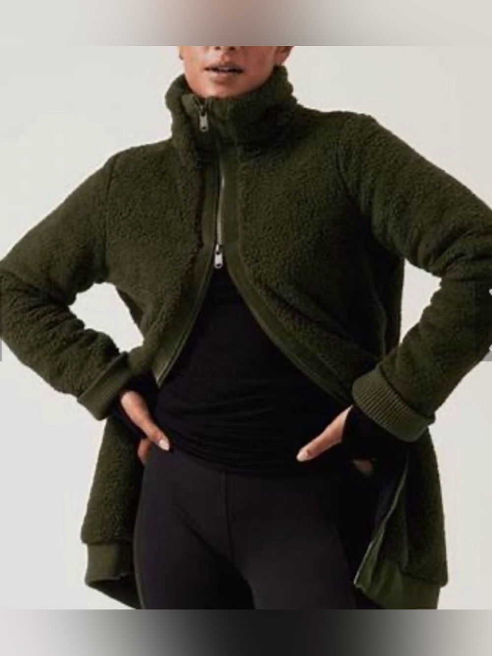 Athleta Tugga Sherpa jacket, size small.